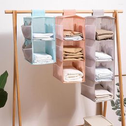 Storage Bags 2/3/4 Layers Hanging Bag Hangers Holder Portable Clothes Organiser Interlayer Type Wardrobe Closet Accessories Supply