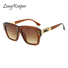 Sunglasses Luxury Vintage For Women Trendy Punk Sun Glasses Men Brand Designer Square Frame Metal Retro Shades Uv400 Eyeglasses