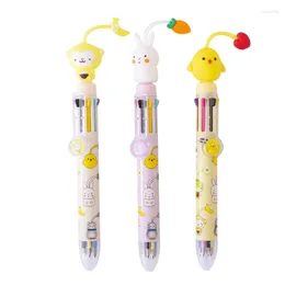 Cartoon Chicken Monkey Animal Pendant 8 Color Ballpoint Pen Graffiti Student Gift Award School Supplies Office Stationery