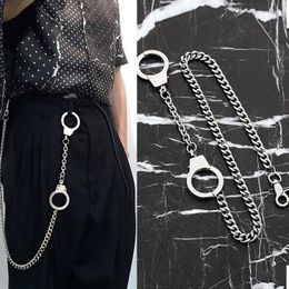 Keychains Men's Waist Siver Key Chain Thorns Metal Hip Hop Gothic Punk Skeleton Pants Trousers Jean Biker Wallet Chains Keychain YS10