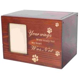 Other Cat Supplies Pet Box Urn Urns Dog Cremation Keepsake Memorial Wooden P o Ash Dogs Memory Wood Cats Funeral Bone Casket Gifts Or Frame 230717