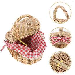 Dinnerware Sets Basket Storage Wicker Rattan Baskets Serving Fruit Picnic Woven Flower Easter Handle Tray Bread Large Snack Handles Kitchen