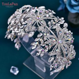 YouLaPan Flower Headband for Bridal Wedding Headpiece Jewelry Hair Accessories Woman Tiara Bride Headdress for Party HP395 L230704