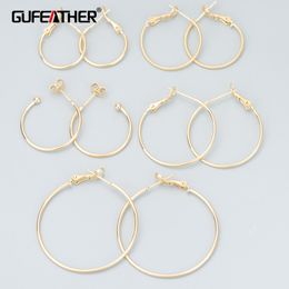 Charm Gufeather Mc19,jewelry Accessories, Gold Plated,pass Reach,nickel Free,round Ring,charms,jewelry Making,diy Earrings,6pcs/lot
