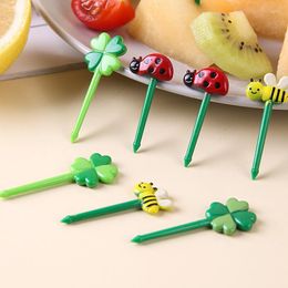 Forks 8/12Pcs Kids Fruit Picks Needle Stick Toothpicks Mini Creative Cake Dessert Lunch Box Decor Bento Accessories