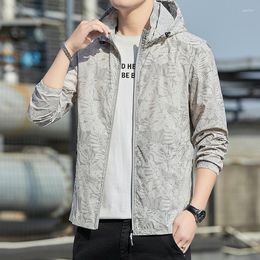 Men's Jackets Men Summer UV Sun Protection Skin Thin Mens Ultra-Light Windbreaker Streetwear Outdoor Sports Hooded Coats M-5XL