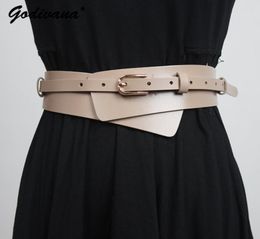 Belts First Layer Cowhide Girdle Cummerbund European Style Women's Outer Wear Decoration With Skirt Coat Sweater Leather Wide