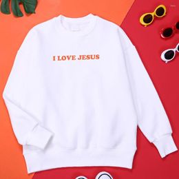 Men's Hoodies I Love Jesus Printed Man Clothes Fleece Simplicity Hoodie Large Size Comfortable Streetwear Graphics Harajuku Tracksuit Men