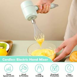 Wireless Electric Hand Mixer, Automatic Handheld Blender Kitchen Tool For Kitchen Baking Cooking