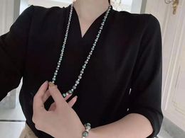 Chains Hand Knotted Natural Black Pearl Zircon Accessory Bracelet Necklace Set Fashion Jewelry