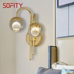 Wall Lamp SOFITY Indoor Crystal Lights Sconce LED Fixture Aluminium Modern Home Decorative Lighting For Bedroom Living Room Office