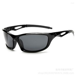 Sunglasses Polarized Men Brand Designer Square Sports Sun Glasses For Driving Fishing Black Frame Goggle UV400