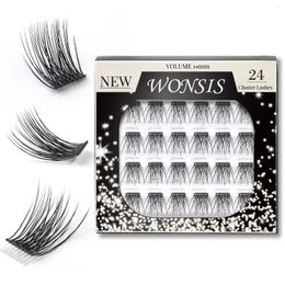 False Eyelashes ETVITE Cluster Lashes DIY Eyelash Extension 24pcs C Curl Mix Lengths Volume Natural Individual Reusable