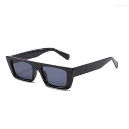 Sunglasses Small Rectangle Women Sun Glasses Men UV Shades Retro Square Black 2023 Luxury Fashion Jelly Color