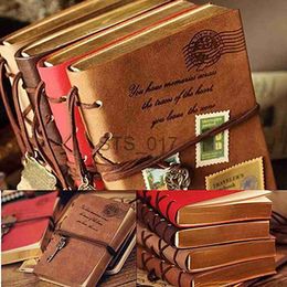 Notepads Notes Leather Writing Journal Notebook Classic Key Bound Retro Vintage Notebook Diary Sketchbook Gifts with Unlined Travel Journals x0715