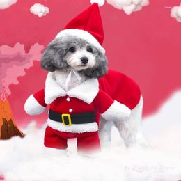 Dog Apparel Pet Christmas Clothes Santa Claus Costume Winter Puppy Cats Coat Suit With Warm Clothing For Dogs