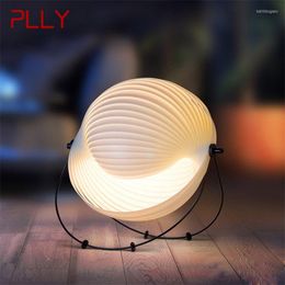 Table Lamps PLLY Modern Lamp Creative LED White Pleated Lampshade Desk Decorative Bed Light For Home