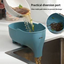 Colanders Strainers Elephant Drain Basket Multi purpose Kitchen Storage Household Fruit and Vegetable Plastic 230717