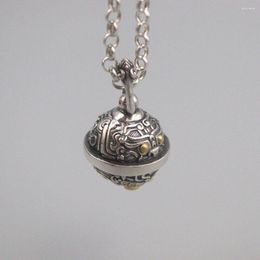 Chains Real 925 Sterling Silver Pendant Blessing Animal Bell 1.25" H Stamp S925