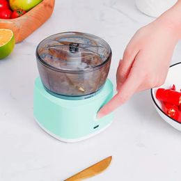 1pc Electric Mini Food Processor, Multi-Functional Vegetable Chopper With Stainless Steel Blades For Dicing, Mincing, Pureeing, Seasoning, And Spices,