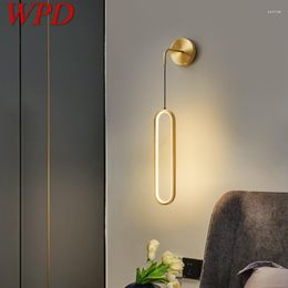 Wall Lamp WPD Contemporary Copper LED 3 Colors Interior Brass Gold Sconce Lighting Decor Modern Home Bedroom