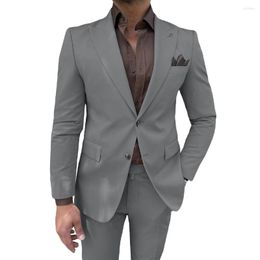 Men's Suits 18 Colour Plus Size 2 Pieces Jacket With Pants Slim Fit Mens Suit Leisure Classic Centre Vent Blazer Set Groomsmen