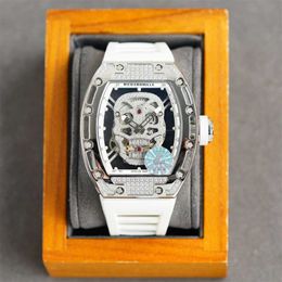 Richarmilles Automatic Mechanical Watches Skull Watch Male Multifunctional Hollow Mechanical Watch Female Rm011 HB0A