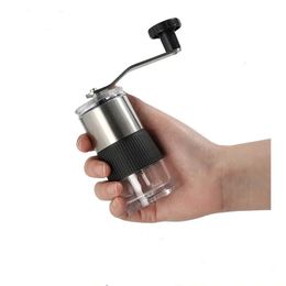 Mini Hand Crank Manual Hand Grinding Stainless Steel Ceramic Grinding Core Coffee Bean Grinder Coffee Maker