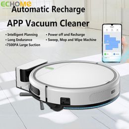 Vacuums Intelligent Sweeping Robot Vacuum Cleaner APP Control Fully Automatic Recharge Suction Dragging Cleaning Appliances 230715