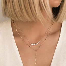 Pendant Necklaces Minar INS Fashion Multi Size Natural Freshwater Pearl For Women 14K Gold Plated Copper O-chain Strand Choker
