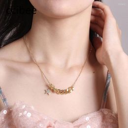 Pendant Necklaces Fashion Clavicle Necklace Women's Gold Plated Personalized Denim Versatile Star