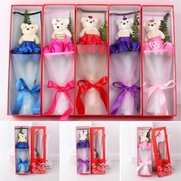 Soap Rose Flower Cute Bear Teddy Bear Girlfriend Valentine's Day Gift1239c