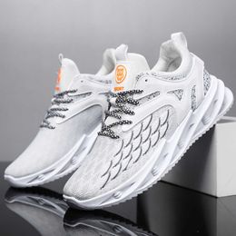 Mens Running Shoes Casual Sports Sneakers Youth Black White Fashion Breathable Casual Shoes Size 39-44