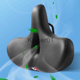 Bike Saddles Extra Wide MTB Bicycle Saddle Ergonomic Comfortable Thick Foam Shock Absorption Commute Bike Seat E-Bike Cycling Cushion x0717