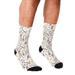 Men's Socks Funny Musical Notes Art Pattern Printed Hip Hop Men Happy Cute Boys Street Style Crazy For
