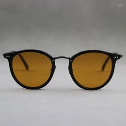 Sunglasses Fashion Polarised Men Vintage Round Sun Glasses Frame Women Acetate Myopia Prescription Eyeglasses Spectacles Eyewear