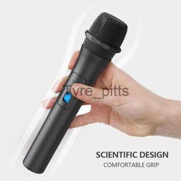 Microphones Handheld Wireless Microphone Metal Dynamic Mic System With Rechargeable Receiver Karaoke Machine And Mixer For Party x0717