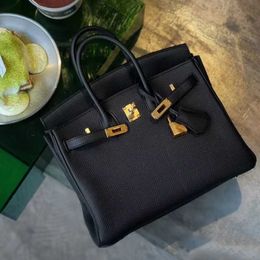 Leather Womens Platinum Top Bag Luxurys Handbag 2024 Womens Lychee Pattern Large-capacity Mommy One-shoulder Cross-body