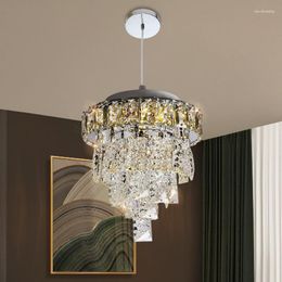 Chandeliers Retro Crystal Chandelier Lamp Living Room Decoration Restaurant Corridor Led Lights Indoors Lighting Fixture Light