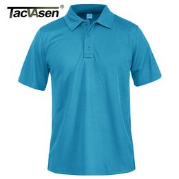 Men's Polos TACVASEN Summer Breathable Polo T-shirt Men's Short Sleeve T-shirt Quick Drying Army Team Work Golf T-shirt Top Hiking Outwear 230717