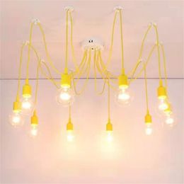 Chandeliers 90-260V E27 3/4/5/6/8/10/12/14/16 Heads Colourful Lights Lighting Lamps Accessories For Home Living Room Kids Bedroom