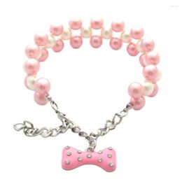 Dog Collars Cat Pears Necklace Collar With Bling Bone Charm Pendant Pet Puppy Jewellery