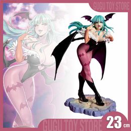 Anime Manga 23cm Vampireed Hunter Anime Figure Morrigan Aensland Action Figure Toys Bishoujo Collection Statue Figurine Halloween Model Doll L230717