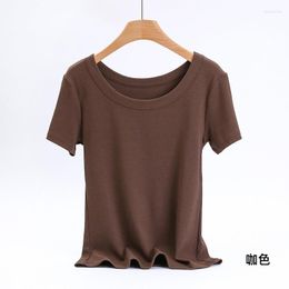 Women's T Shirts 2023 Summer Cool Quick-Drying Clothes Elastic Running Casual Round Neck T-shirt Sports Loose