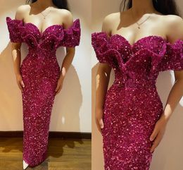 Elegant Sheath Evening Dresses for Black Women Sweetheart Sequined Draped Evening Formal Occasions Party Second Reception Birthday Pageant Dress Prom Gowns
