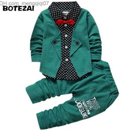 Clothing Sets Children's clothing set Spring and Autumn baby boy long sleeved gentleman set children's tie shirt pants 2P baby clothing Christmas set Z230717