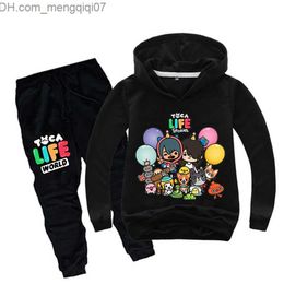 Kleidungssets Toca Boca Life World Kinder Baby Jungen Toca Life World Sweatshirt Sets Kinder Tops + Hose Kinder Mädchen Kleidung Hoodies Anzug Z230717