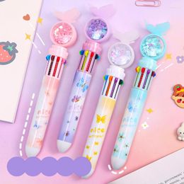 Colours Butterfly Ballpoint Pen Press Test Office Colour 0.5mm Point School Study Stationery Supplies Gift