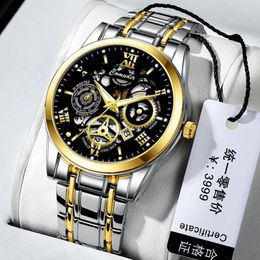 Wristwatches Selling Creative Fully Automatic Hollowed Out Luminous Large Dial Men's Quartz Watch Boyfriend Light Luxury Gift