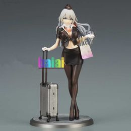 Anime Manga Awahara Shiori female butler image silk stockings uniform sexy girl anime action character PVC statue model doll decoration toy gift L230717